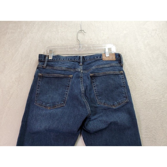 Gap Jeans Men Size 30 Blue Denim Cotton Medium Wash Flat Front Slim Straight Leg - Picture 6 of 9